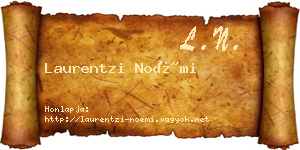 Laurentzi Noémi névjegykártya