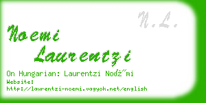 noemi laurentzi business card